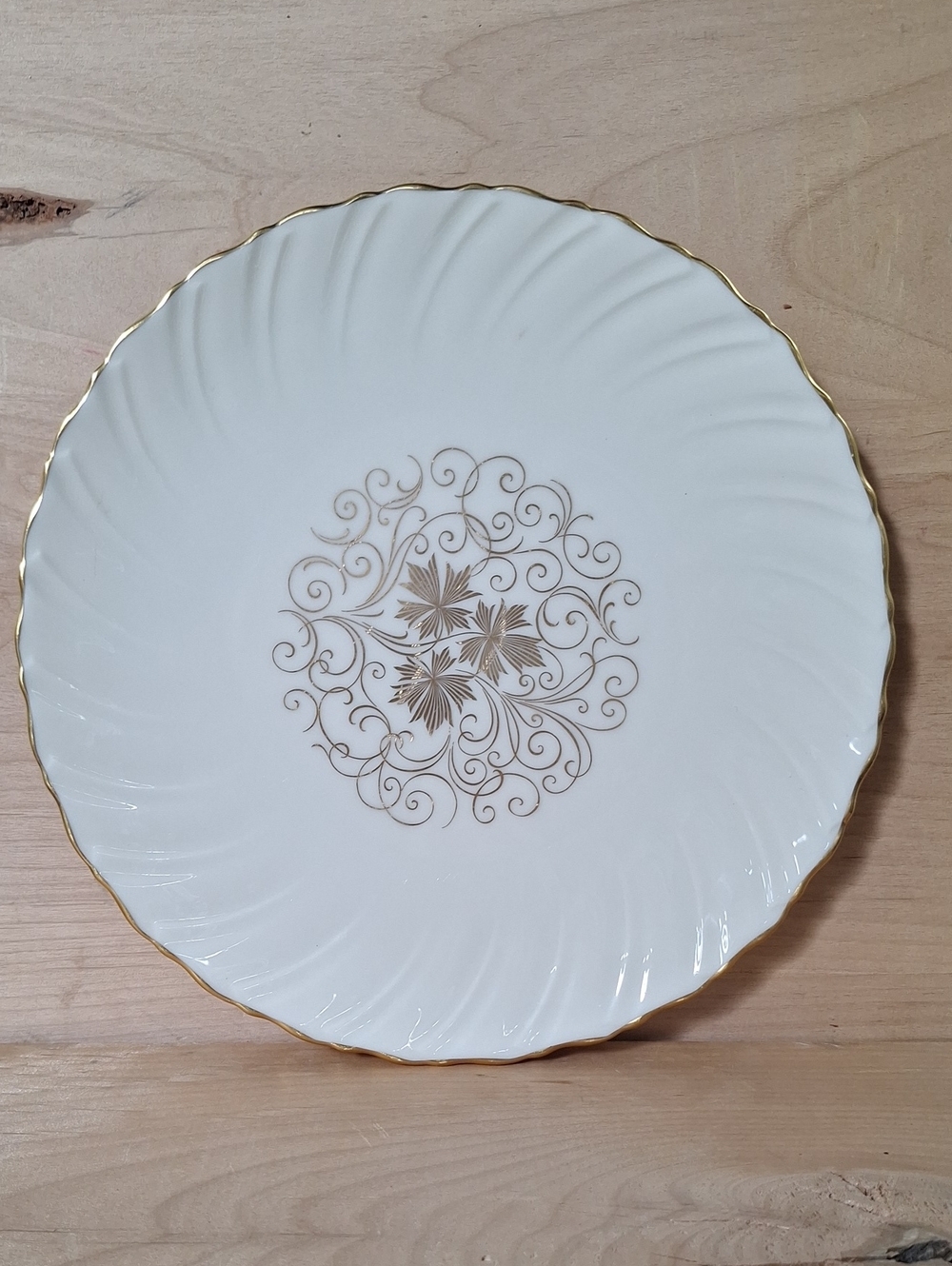 Vintage Lenox "Orleans" pattern (D-515)Dinner Plate Cream Colored Porcelain Body